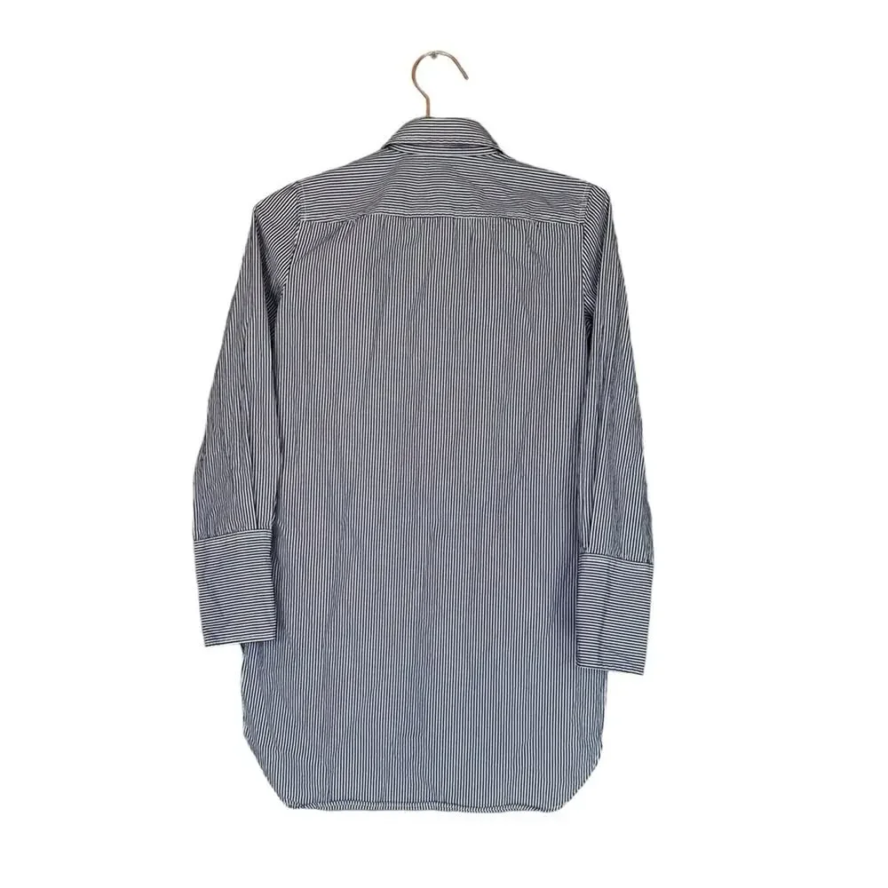 J.Crew Factory Cocktail Stripe Cotton Poplin Shirt Dress XXS